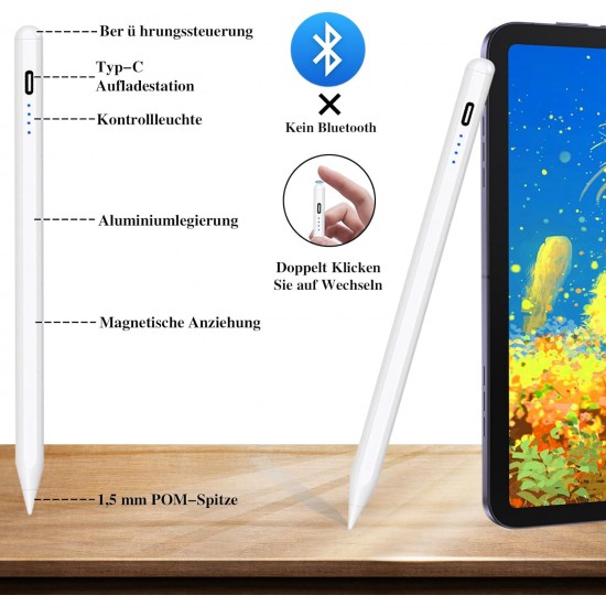 قلم ذكى للتابلت يعمل على جميع الشاشات ضمان عام