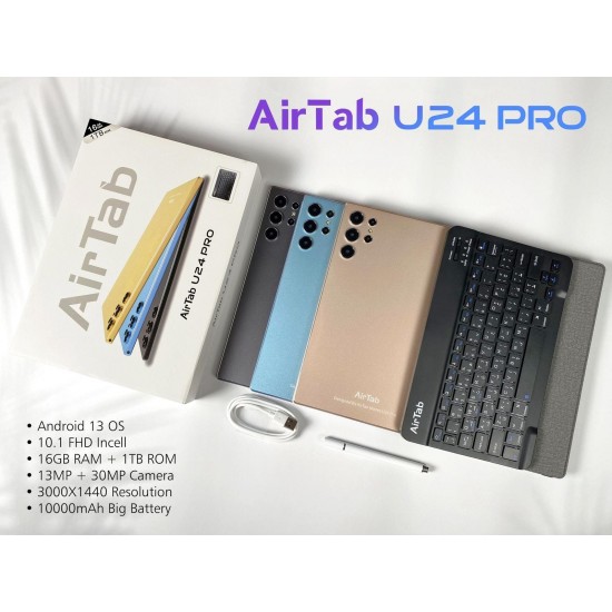 AirTab U24 Pro Tablet Keyboard and Pen ضمان 6 شهور