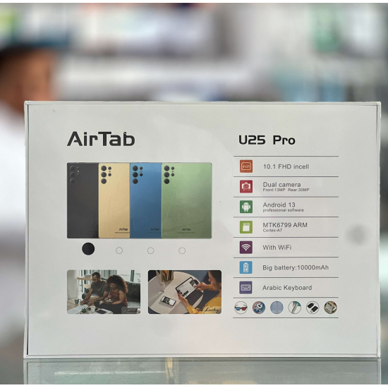 AirTab U25 Pro 10 Tablet Keyboard Mouse Pen ضمان 6 شهور