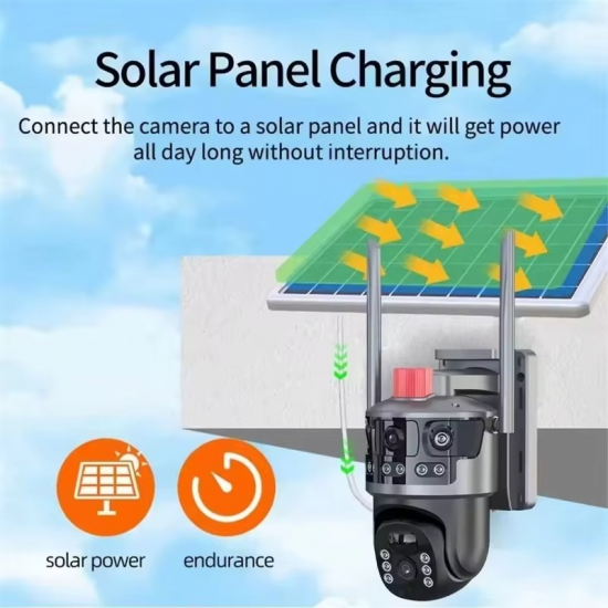 كاميرا مراقبة ذكية بالطاقة الشمسية