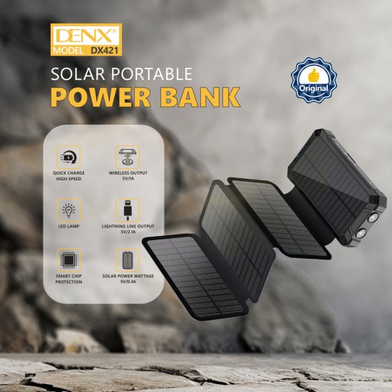 باور بانك يعمل الطاقة الشمسية شحن لاسلكى او سلكى 20000mah