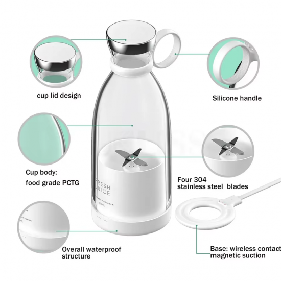 Portable Wireless Charging Blender عصارة محمولة