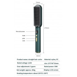 فرشاة فك تشابك الشعر الحرارية 2 In 1 Electric Straightener