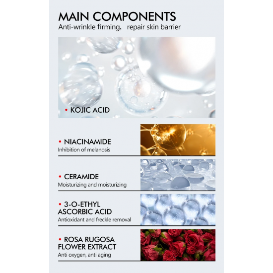 مجموعة حمض الكوجيك الكورية لتفتيح البشرة وتنعيمها ومقاومة التجاعيد وعلاج حب الشباب