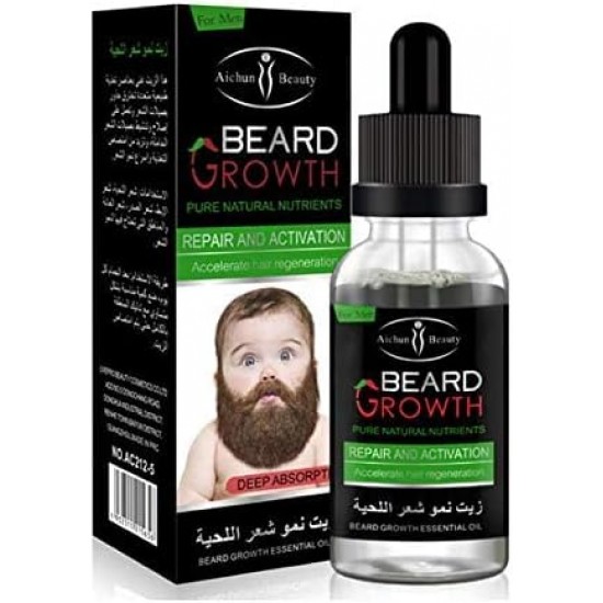 عرض أربع قطع زيت نمو شعر اللحية