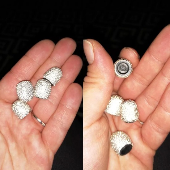 غطاء بلف إطارات السيارة كريستالات لامع