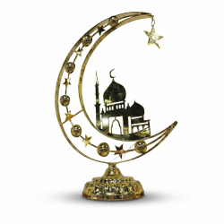 ديكور رمضان علي شكل هلال و جامع حجم كبير