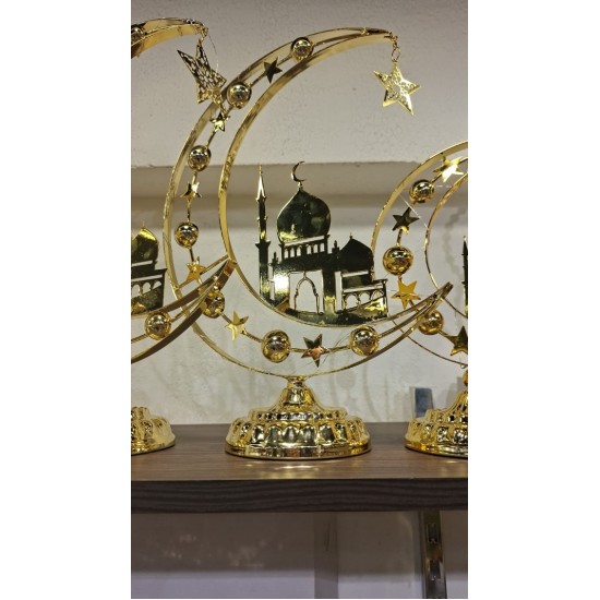 ديكور رمضان علي شكل هلال و جامع حجم كبير