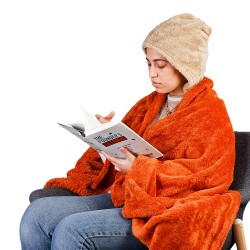 بطانية قابلة للارتداء بيج و طوبى