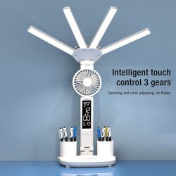 اباجوره مكتب ليد مع مروحه و ساعه