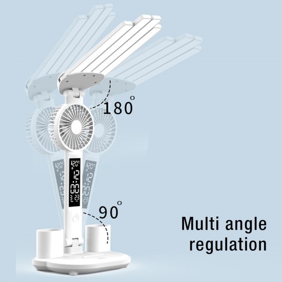 اباجوره مكتب ليد مع مروحه و ساعه