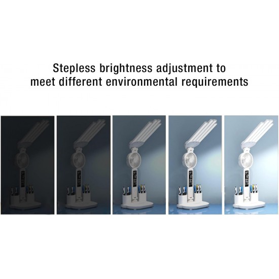 اباجوره مكتب ليد مع مروحه و ساعه