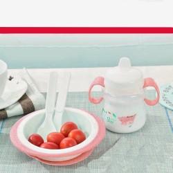 مجموعة تغذية 10 قطع و بافته سيليكون للاولاد