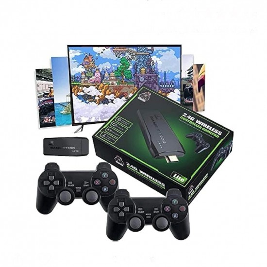 جهاز العاب محمول الزمن الجميل 4K، أسود جهاز العاب محمول الزمن الجميل 4K، أسود