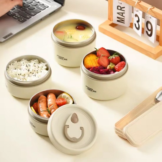 عرض لانش بوكس حرارى مع شنطة هدية مع كوب سعة 1.18 لتر من الفولاذ المقاوم للصدأ