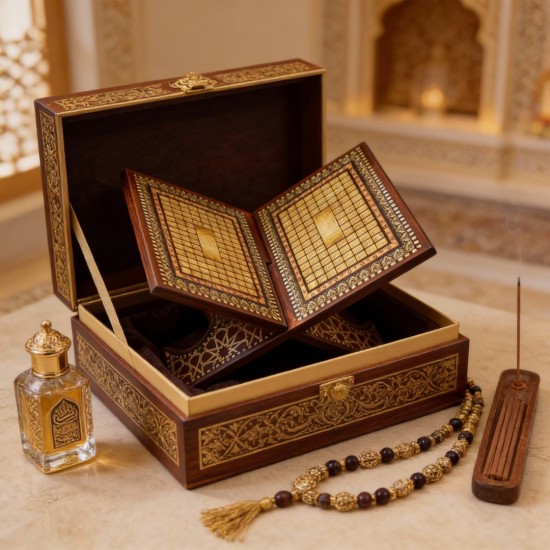 *عرض الحبتين الرمضاني *حامل خشبى قابل للطى للقرآن الكريم