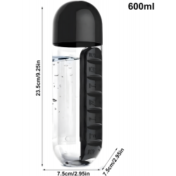 زجاجة و منظم دواء 2 في 1