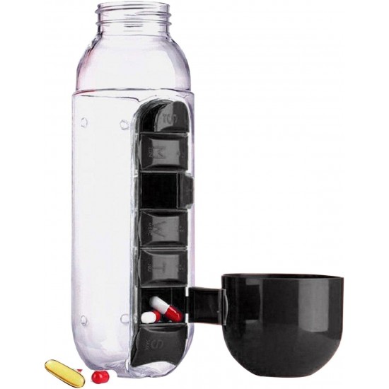 زجاجة و منظم دواء 2 في 1