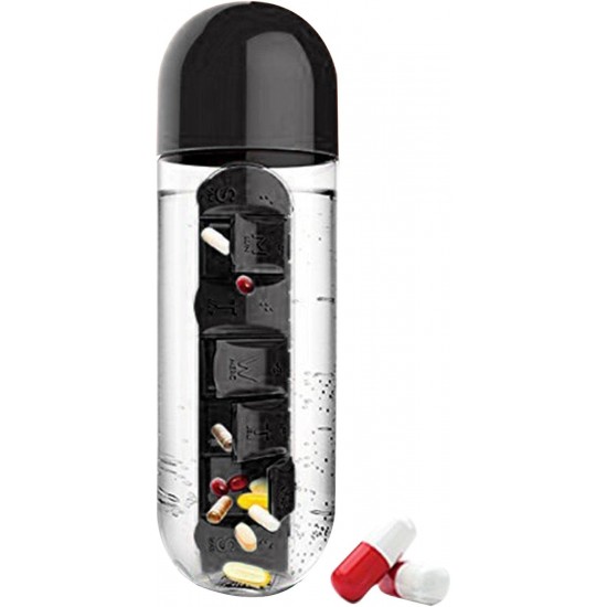 زجاجة و منظم دواء 2 في 1