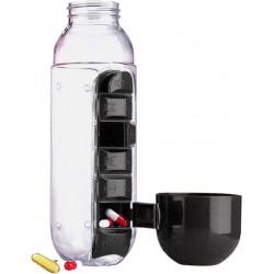 عرض 2 قطعة زجاجة و منظم دواء 2 في 1