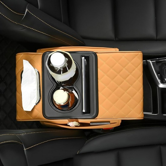 مسند يد مع حامل اكواب لون بيج