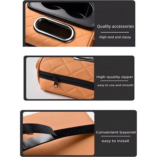 مسند يد مع حامل اكواب لون بيج