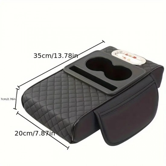 مسند يد مع حامل اكواب لون اسود