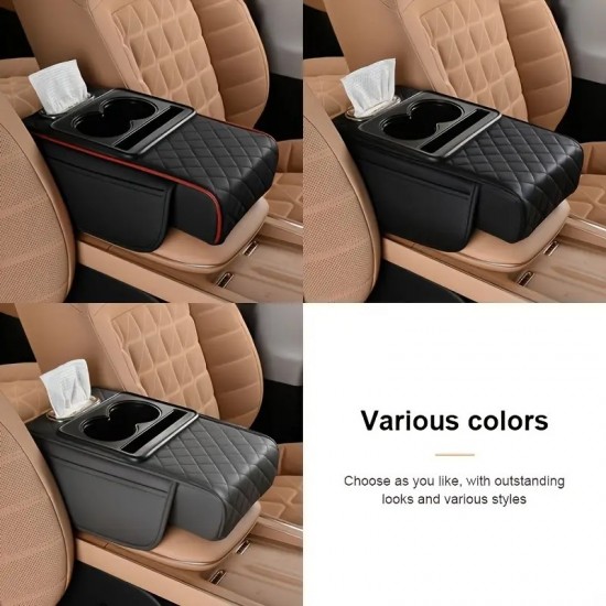 مسند يد مع حامل اكواب لون اسود